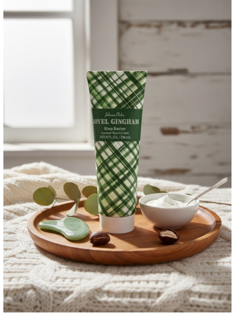 Joyel Gingham Shea Butter Hand Cream 8 oz Johnson Parker Moisturizing Lotion